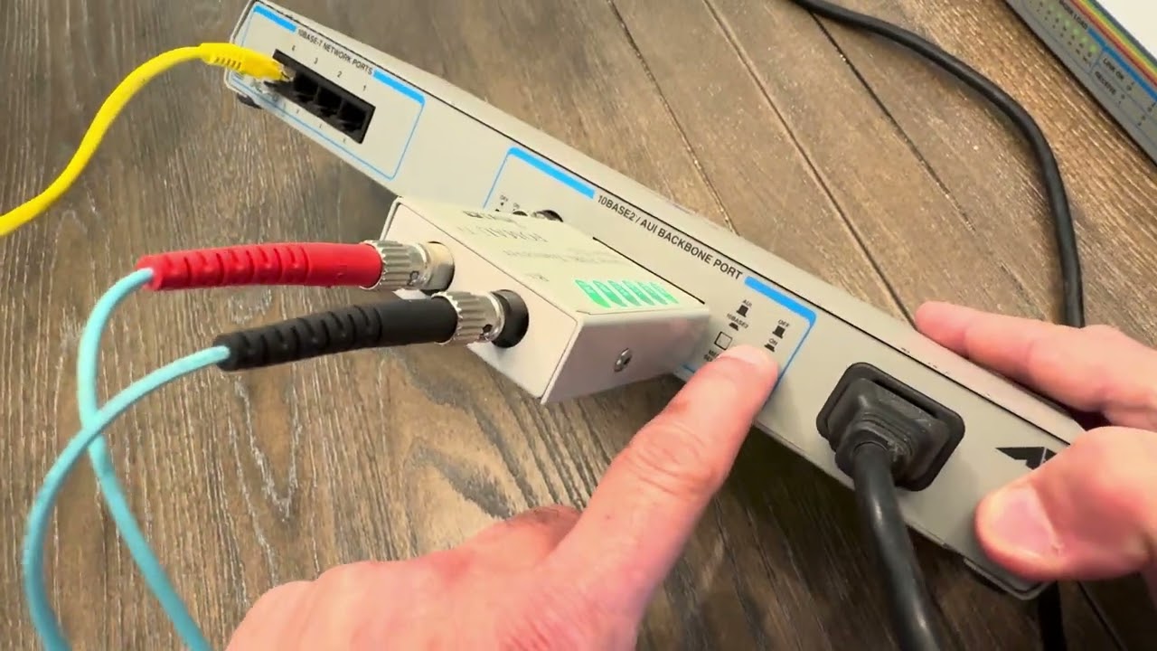 E14: Example of all 10 Mbps fiber optic Ethernet standards (10Base-FL, 10Base-FB, FOIRL)
