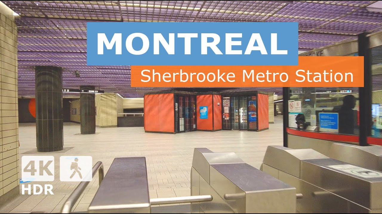 [ 4K ] Sherbrooke Metro Station Walking Tour | 🟠 Orange Line | Montreal, Quebec, Canada 🇨🇦 2024