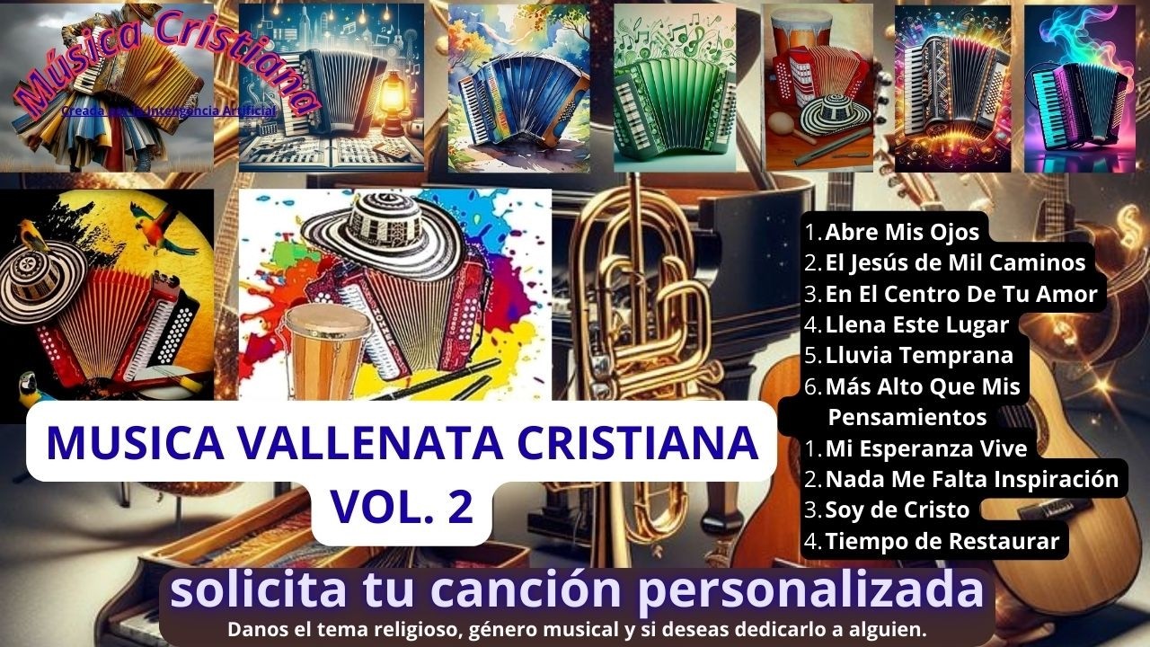 El mejor álbum de música vallenata Cristiana Vol 2