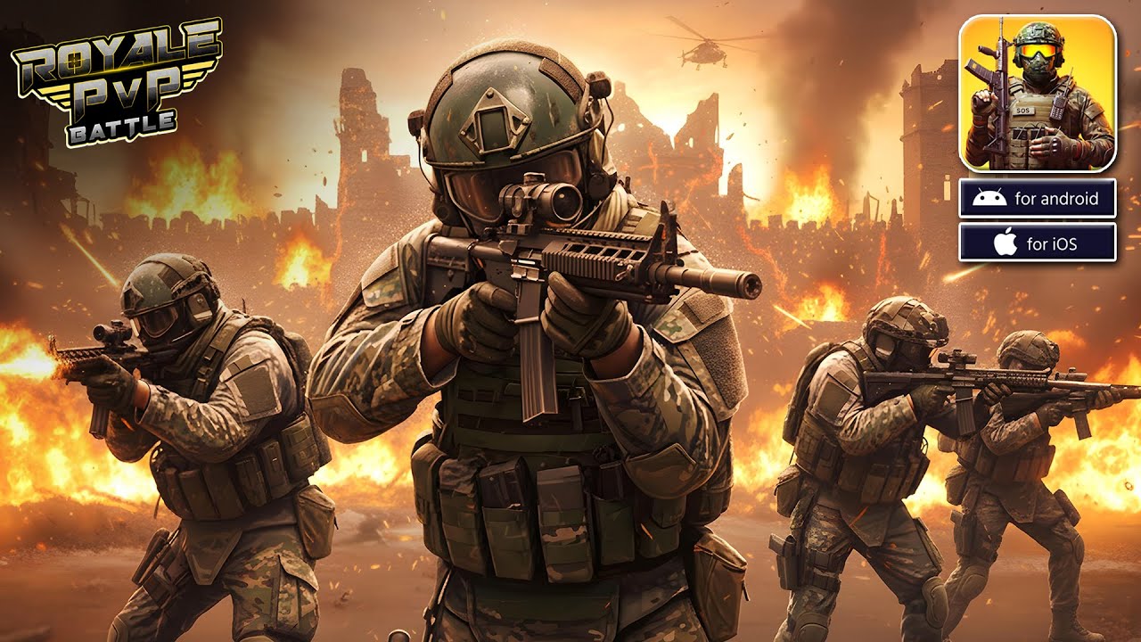 Royale PVP Gun shooting Battle or Modern PVP Strike online SQUAD - Android, iOS Gameplay!