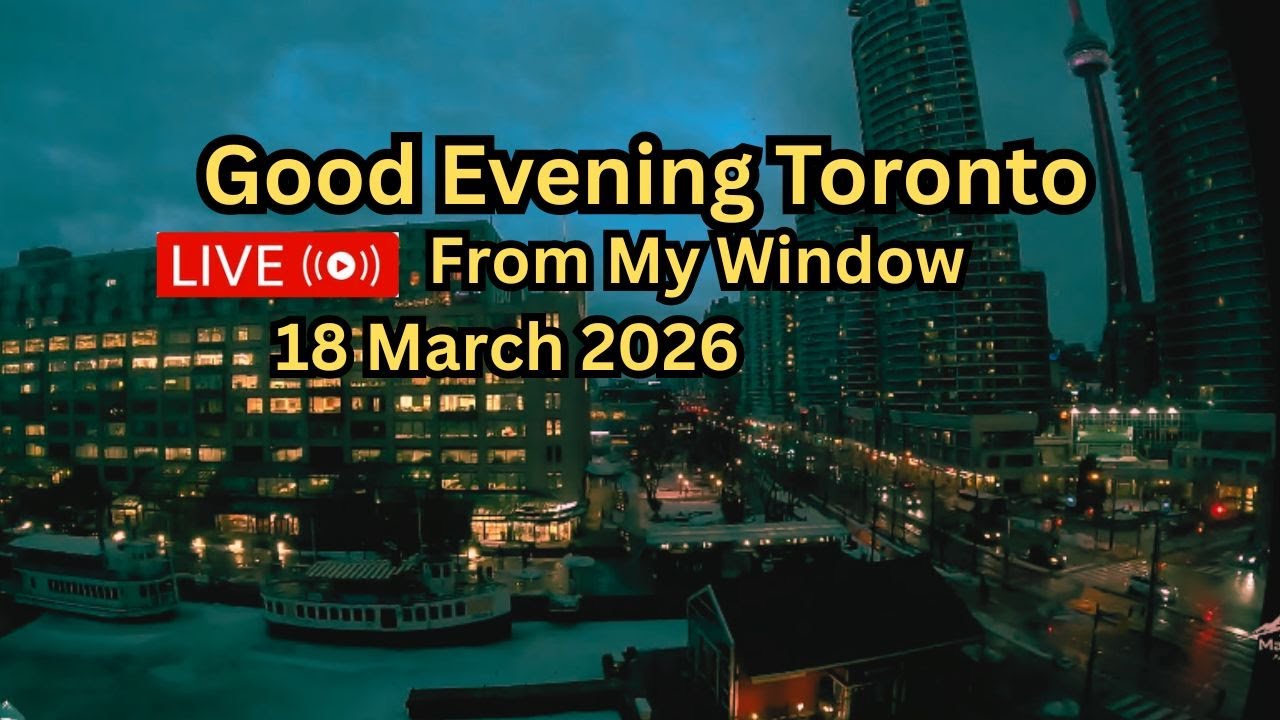 🔴Toronto Window Cam LIVE HD | MaoChow Adventure 18th March 2026 chilly Eve vibes
