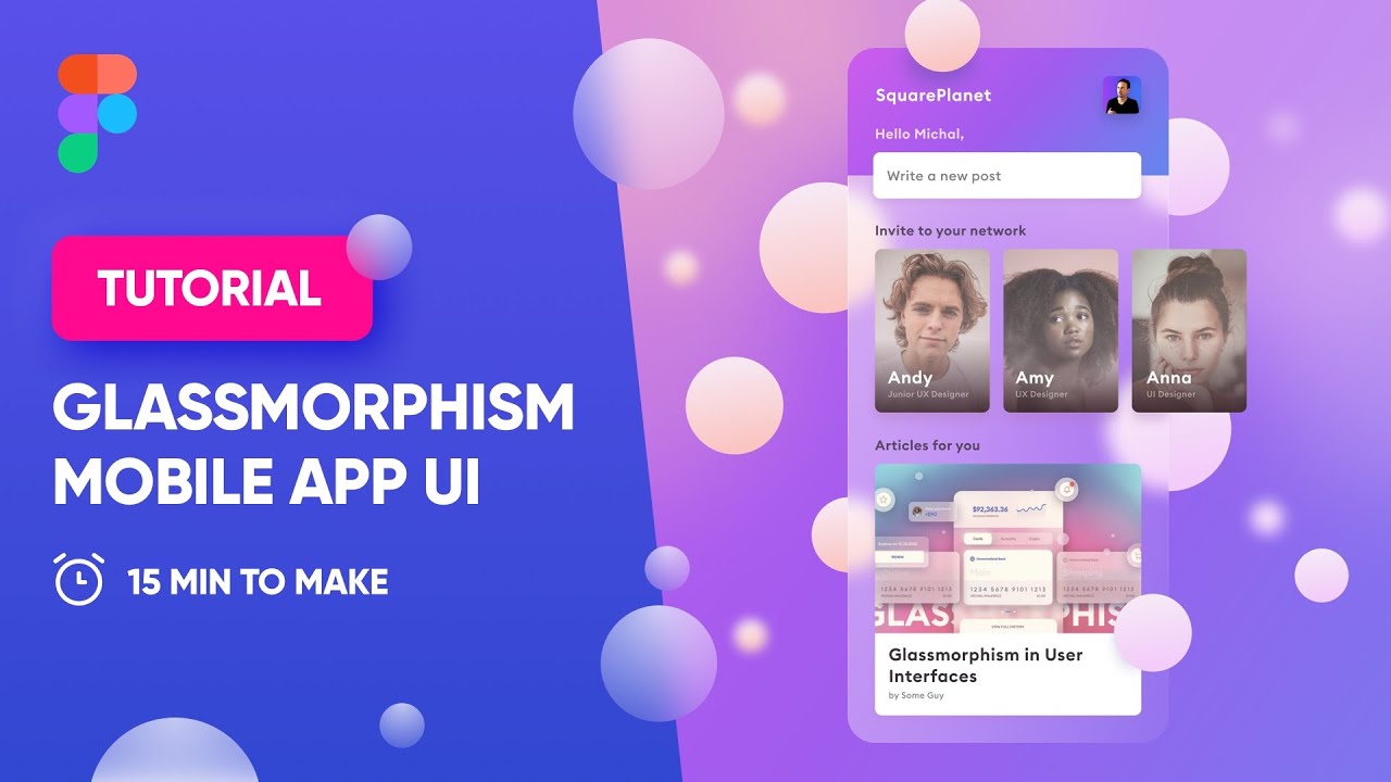 Glassmorphism in Figma Tutorial - mobile app ui