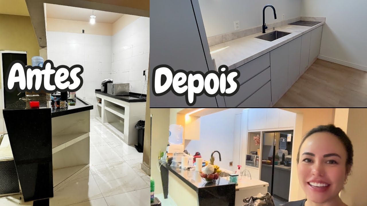 A COZINHA FICOU PRONTA | ANTES E DEPOIS MUITO TOP 