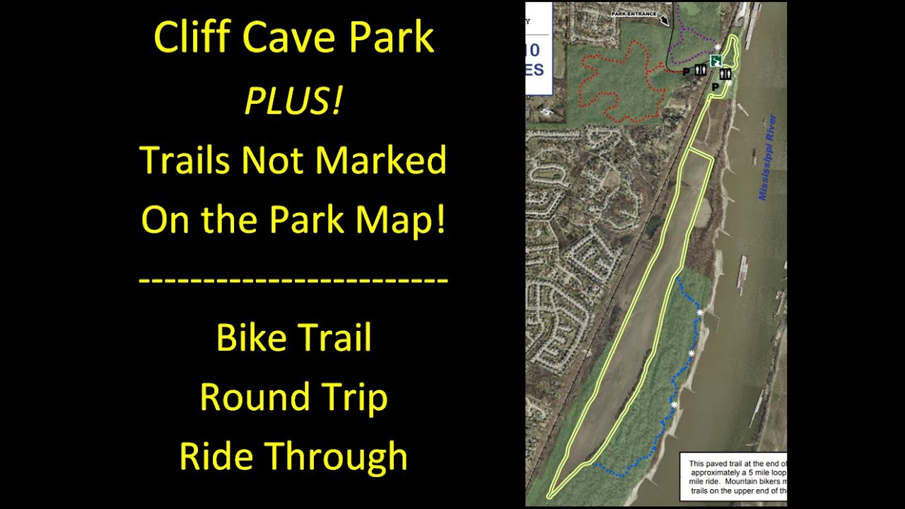 Cliff Cave Park Bike Trails - 50 Minute Virtual Bike Ride w/ Progress Bar