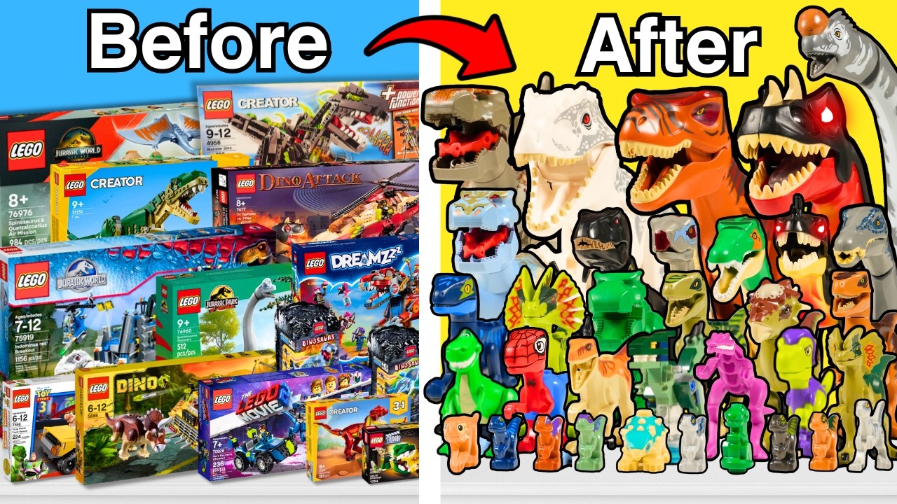 Я собрал каждый набор LEGO с динозаврами