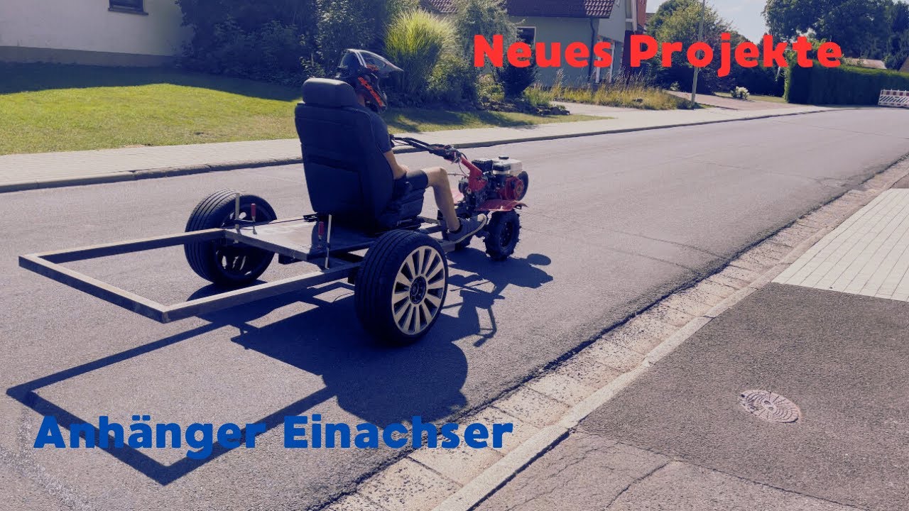 Anhängerbau für unseren Einachser (Gartenfräse) #handwerk #schrauben #anhänger  #landwirtschaft