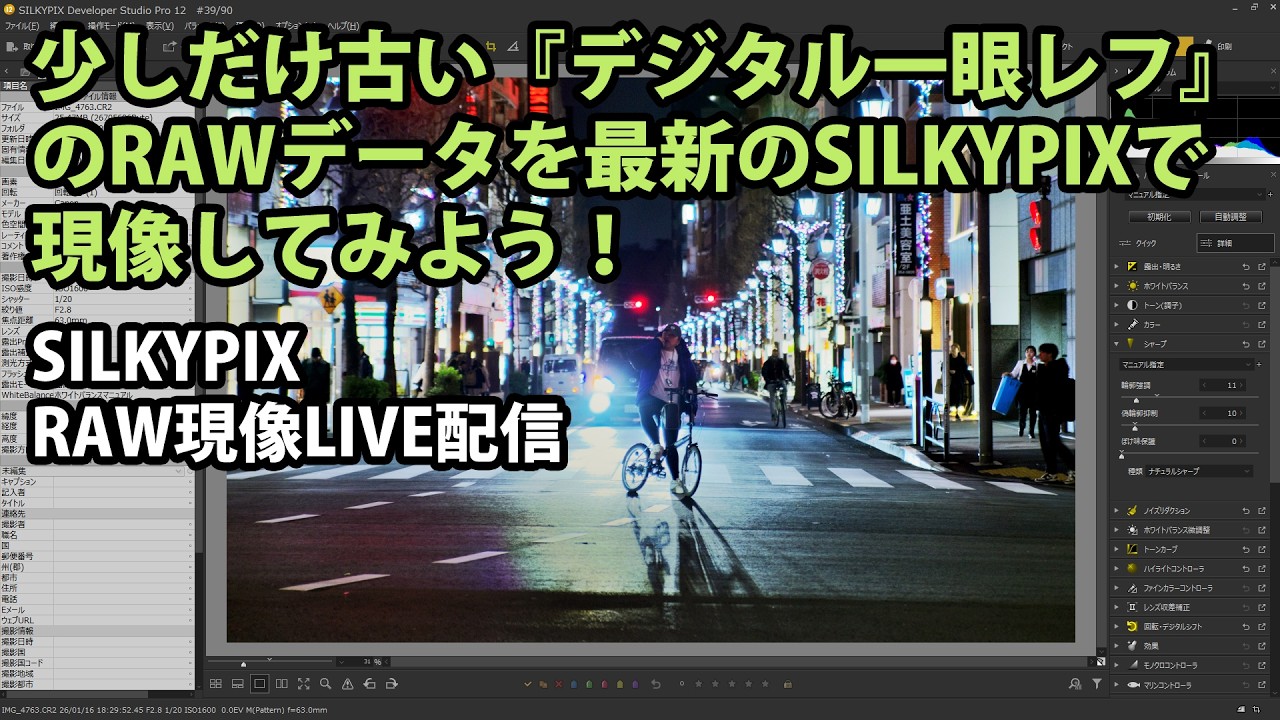 【古いデジカメを最新のRAW現像ソフトで使ってみる】少しだけ古い『デジタル一眼レフ』のRAWデータを最新のSILKYPIXで現像してみよう！