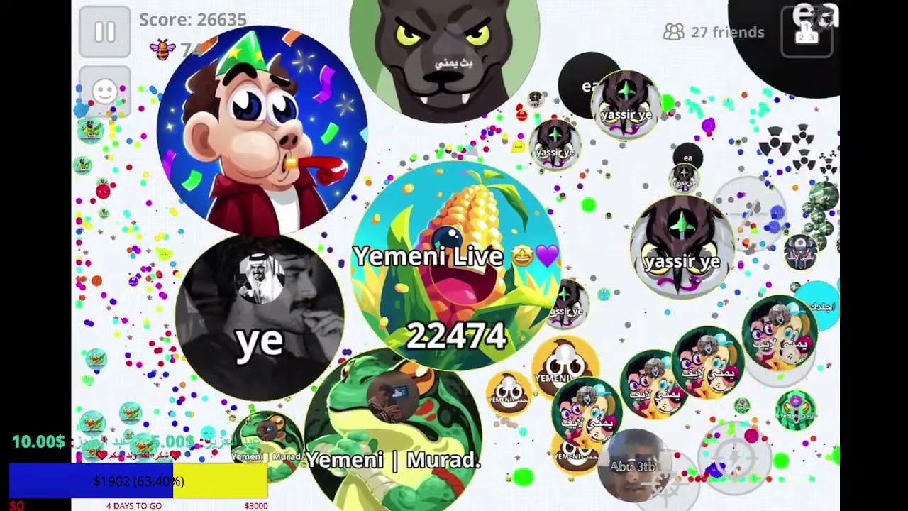Yemeni Live agario 10k 🔥😍بث يمني اقاريو