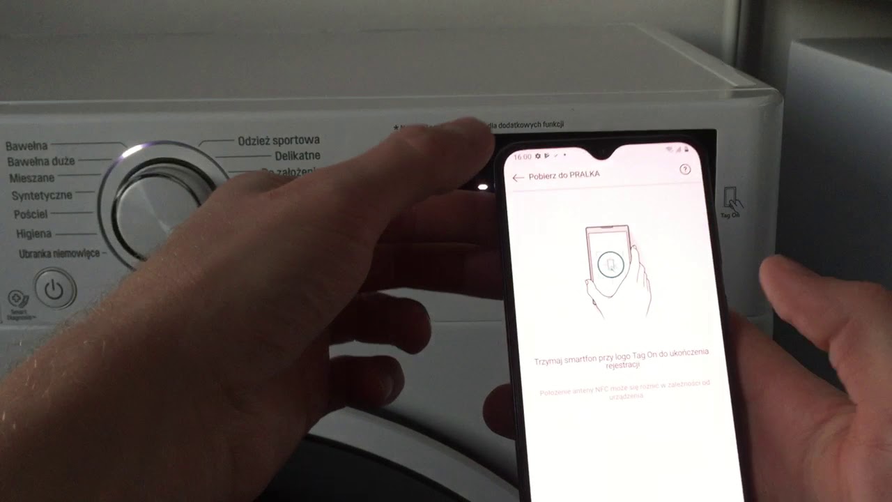 Pralkosuszarka Washer dryer LG F2J6HM0W -  omówienie aplikacji LG Thinq i pobieranie programów 1/2