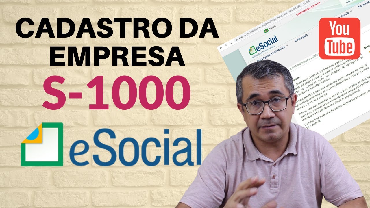 Cadastro da Empresa no eSocial - S1000 na pr&aacute;tica direto no Portal