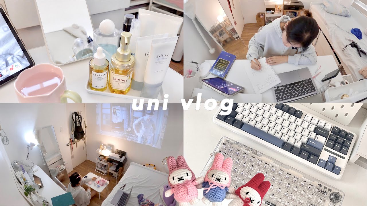 Uni Diaries 🎀 Exam Week, Work, Crochet, Unbox New Keebs, Pack Orders, Busy Days, Etc.