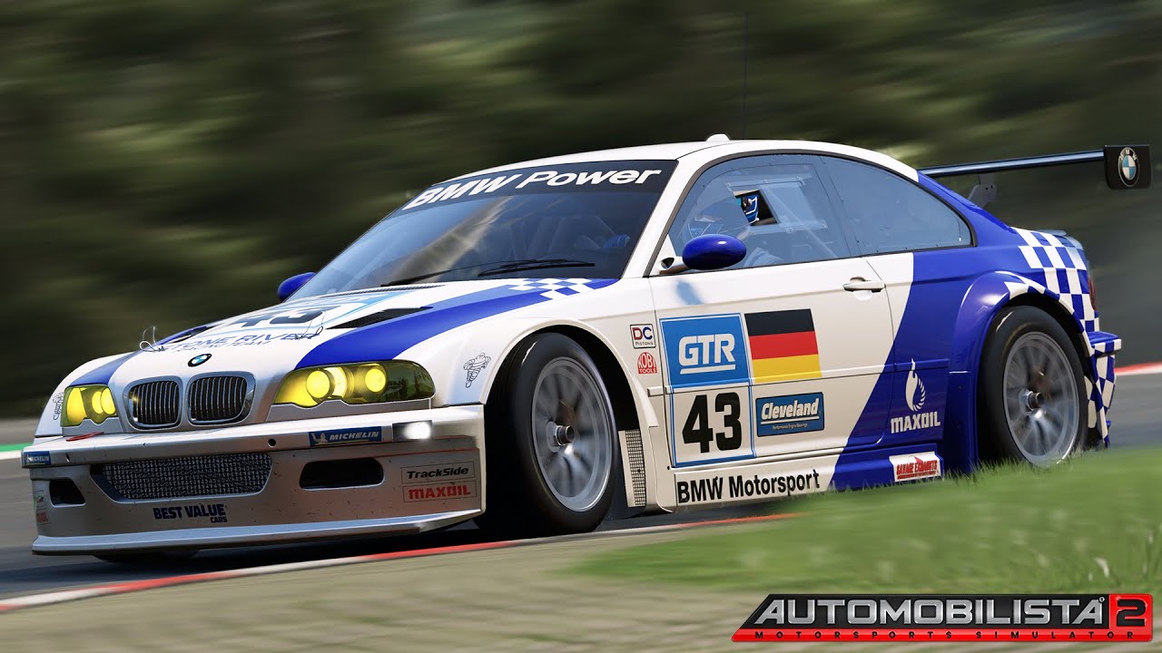 BMW GTR at Spa 2005 in Automobilista 2 with JustRace and AMSUnofficial