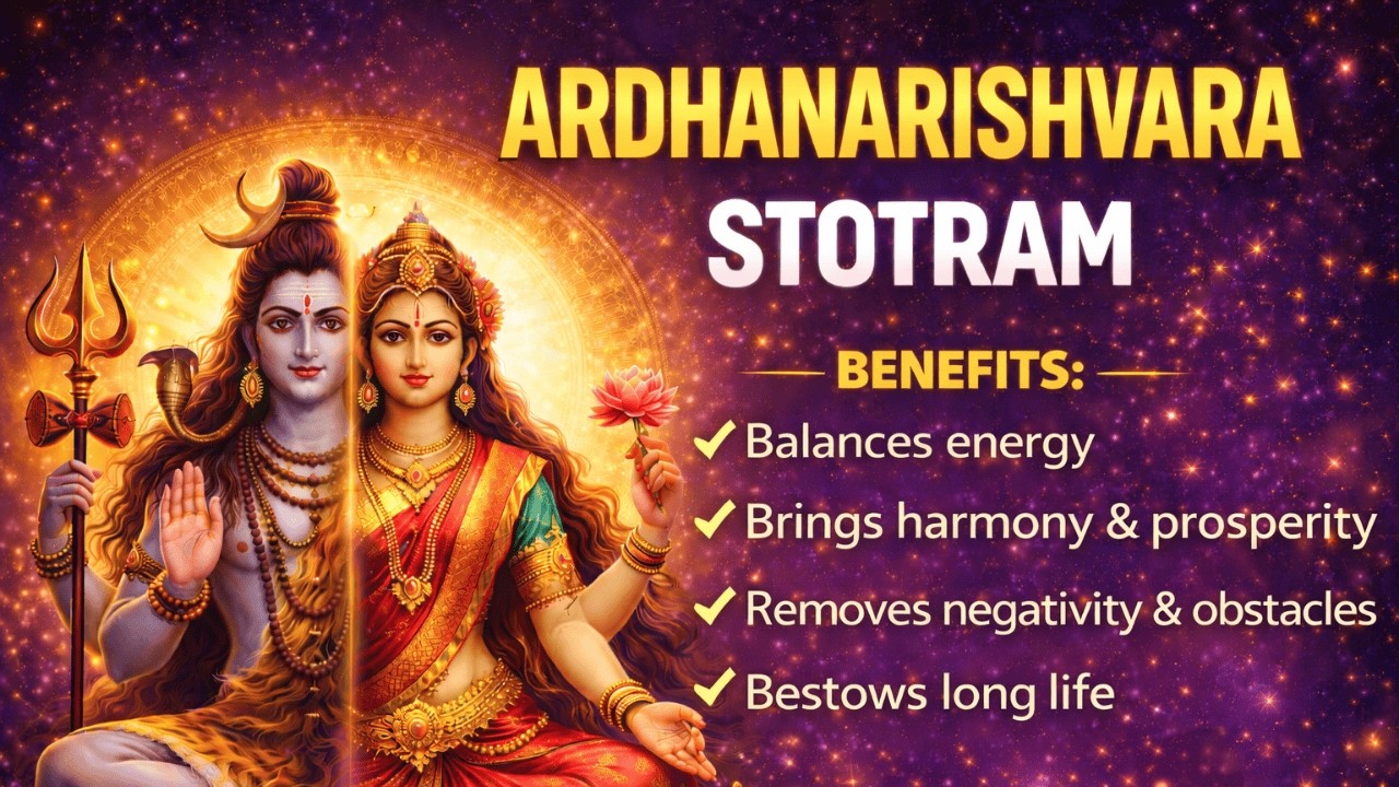 Ardhanarishvara Stotram | अर्धनारीश्वर स्तोत्रम् | Powerful Shiva Parvati Stotram | Namah Shivaya