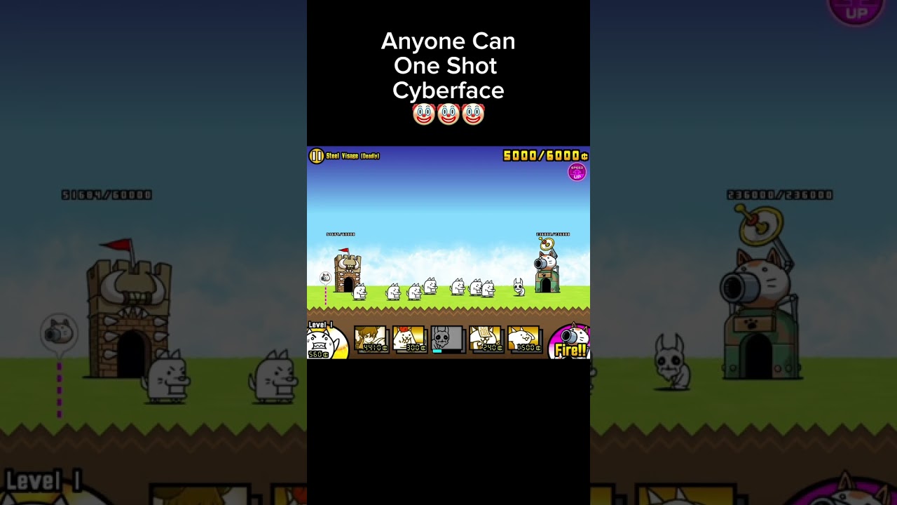 Anyone Can One Shot Cyberface 🤡 (Battle cats)
