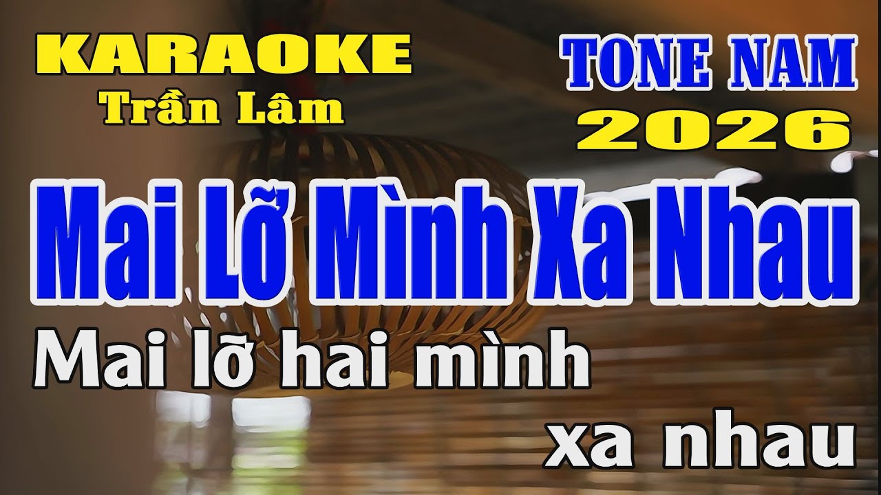 Karaoke Mai Lỡ Mình Xa Nhau Tone Nam ( La thứ ) karaoke Trần Lâm