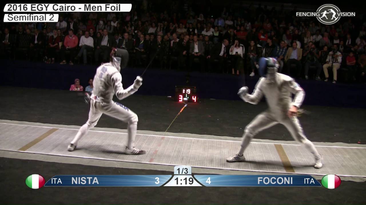 2016 EGY Cairo Men Foil Individual Worldcup Semifinal02 Nista ITA vs Foconi ITA