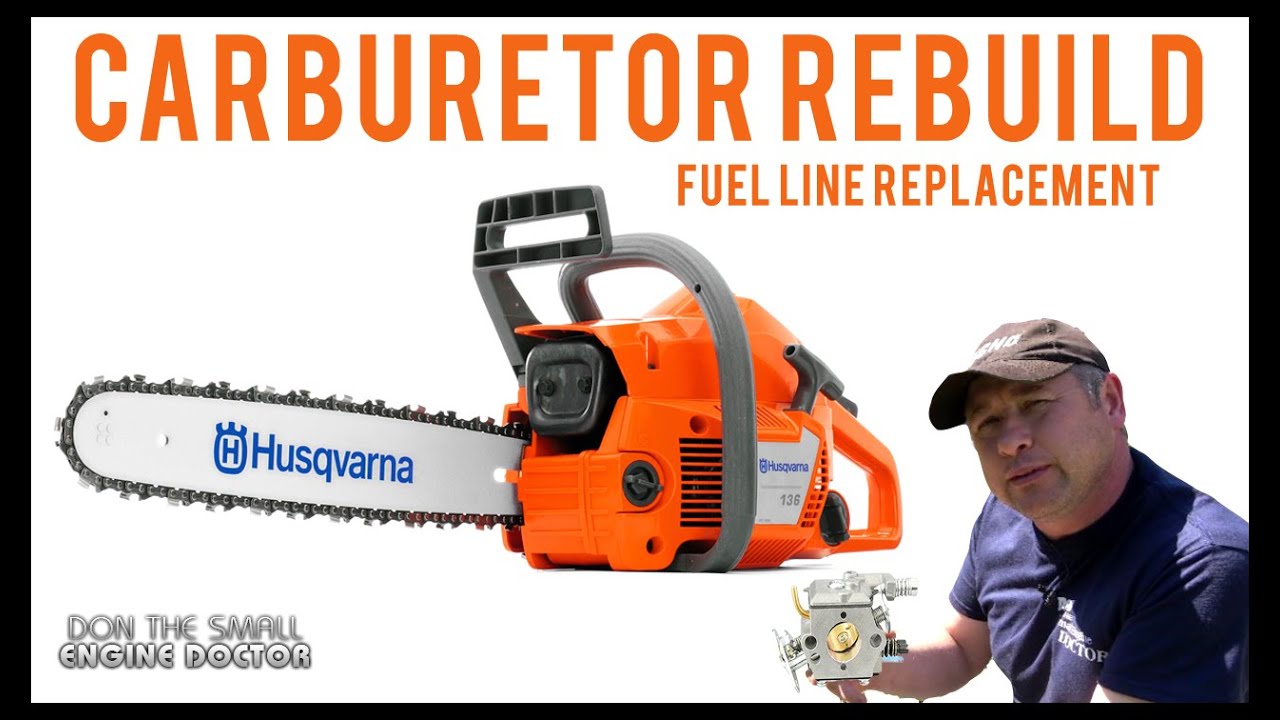Ремонт карбюратора и топливопровода бензопилы Husqvarna 136 — Видео