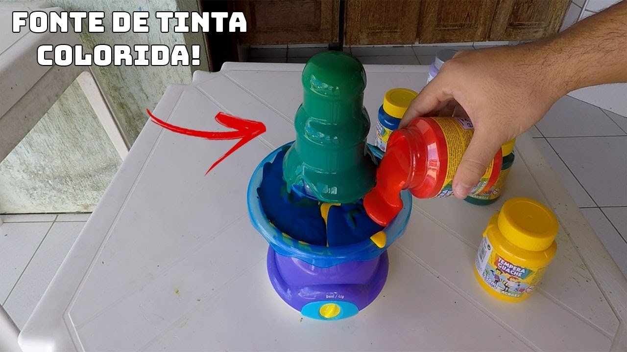 FIZ UMA FONTE DE TINTAS COLORIDAS!