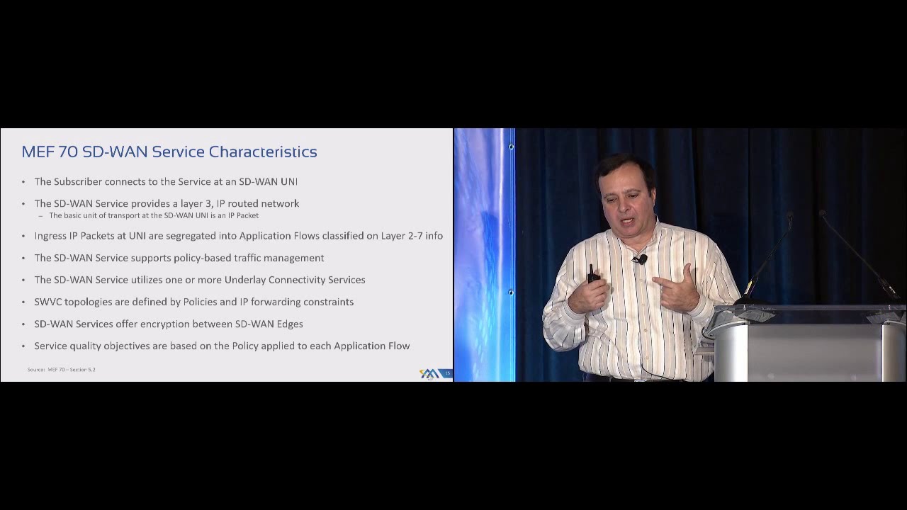 MEF 3.0 Workshop - MEF 3.0 SD WAN Services