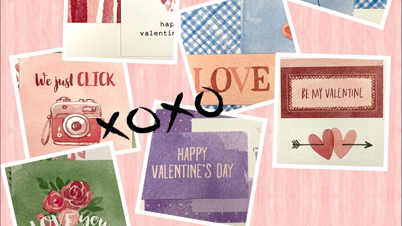 10 valentines cards! Love notes 6x6 paper