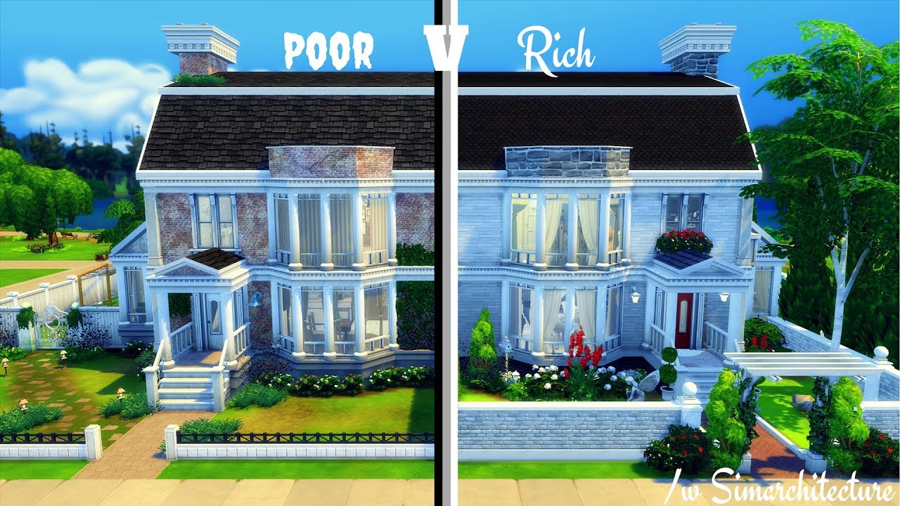 The Sims 4 || Speed Build || Rich vs Poor /w Simarchitecture