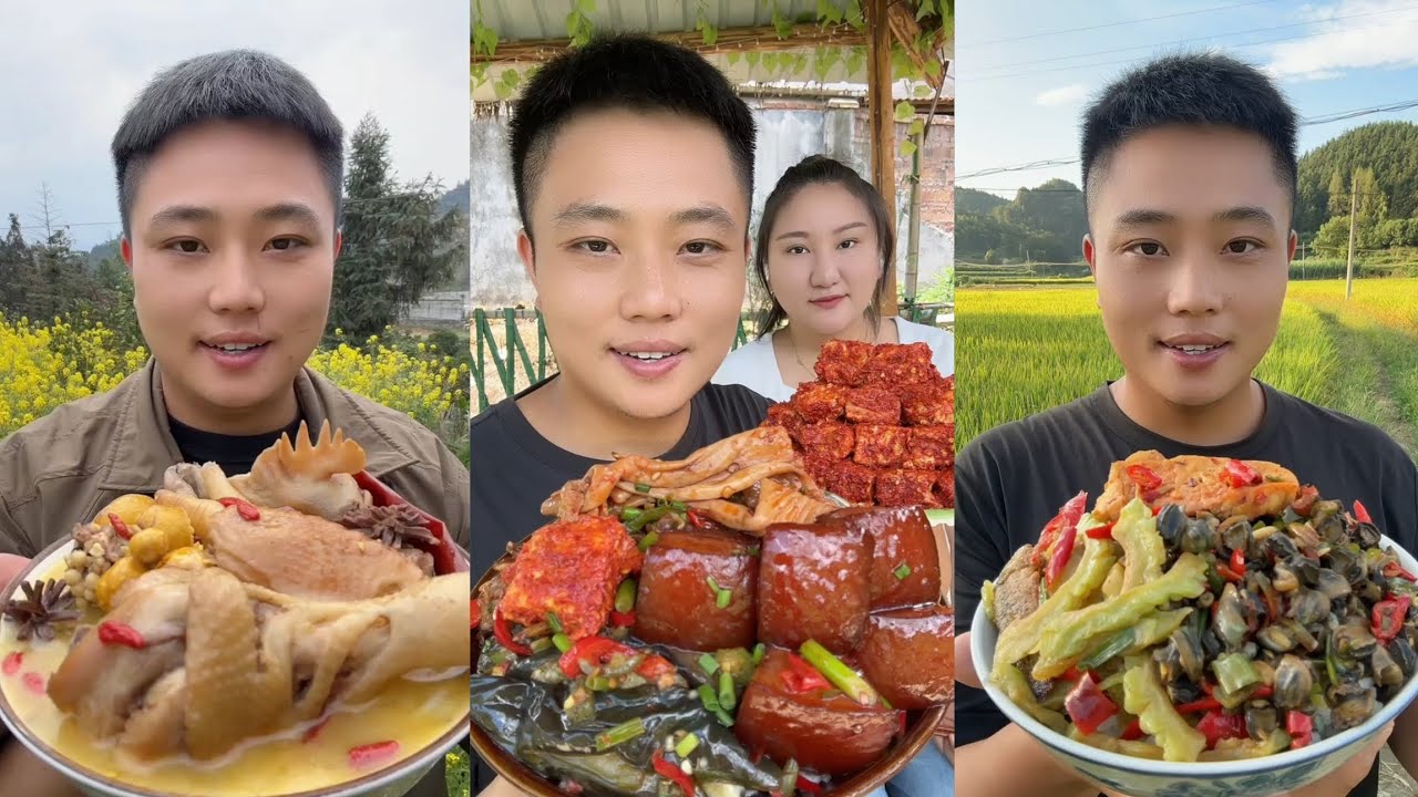 Yummy #94 Eat Meat 🍖🥓🫑🌶️🦑🍲, chicken 🍗🍗, Shrimp 🦐🦐.. #mukbang #eatingshow #delicious 