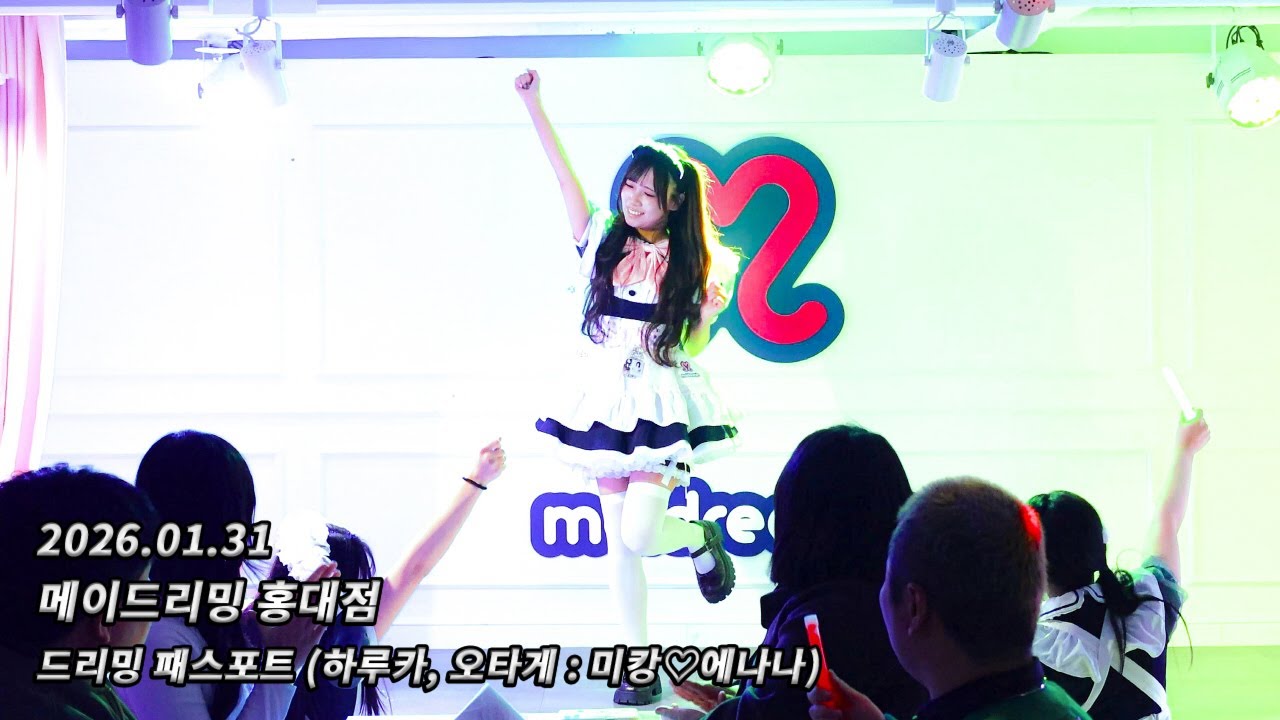 [4K 60fps] 260131 메이드리밍 홍대점 めいどりーみん 弘大店 - 드리밍 패스포트 どりーみんパスポート (하루카, 오타게 : 미캉♡에나나)