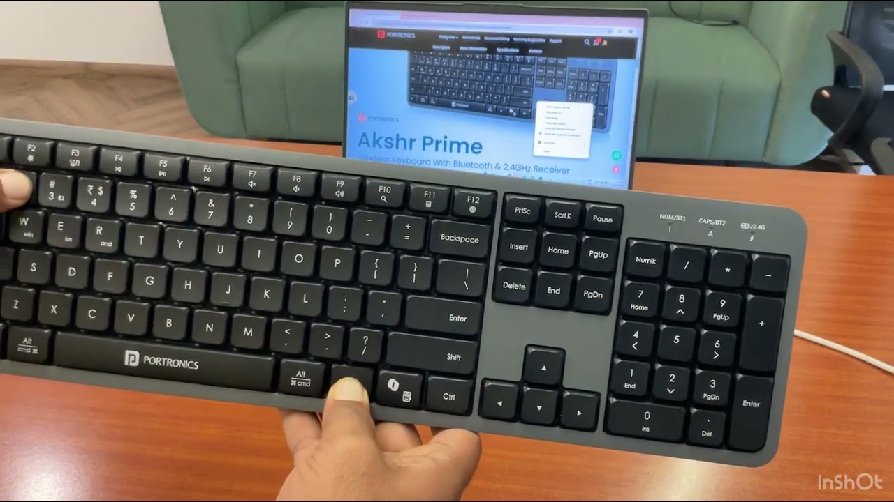 Распаковка беспроводной перезаряжаемой клавиатуры Portronics Akshr Prime