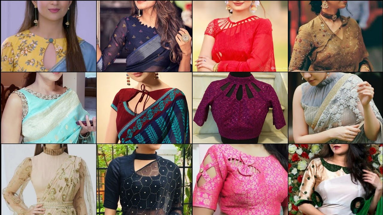 New Fashionable Front Neck Blouse Designs Close Neck Blouse Designs Latest Blouse Neck Designs 2024