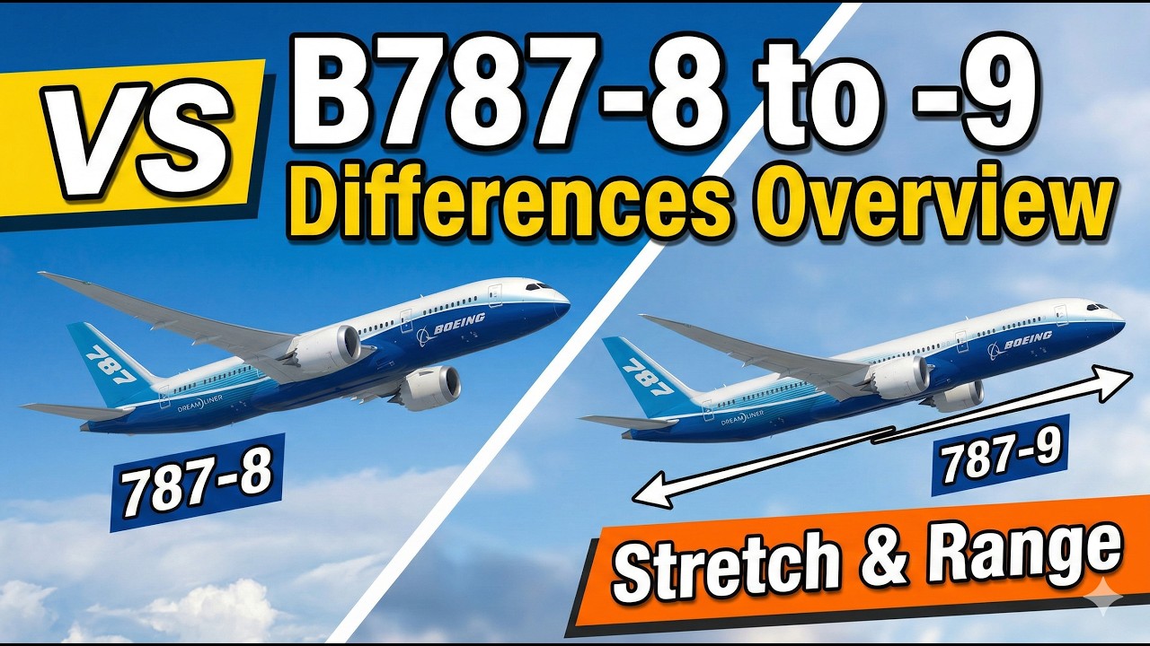 B787-8 to -9 Differences Overview