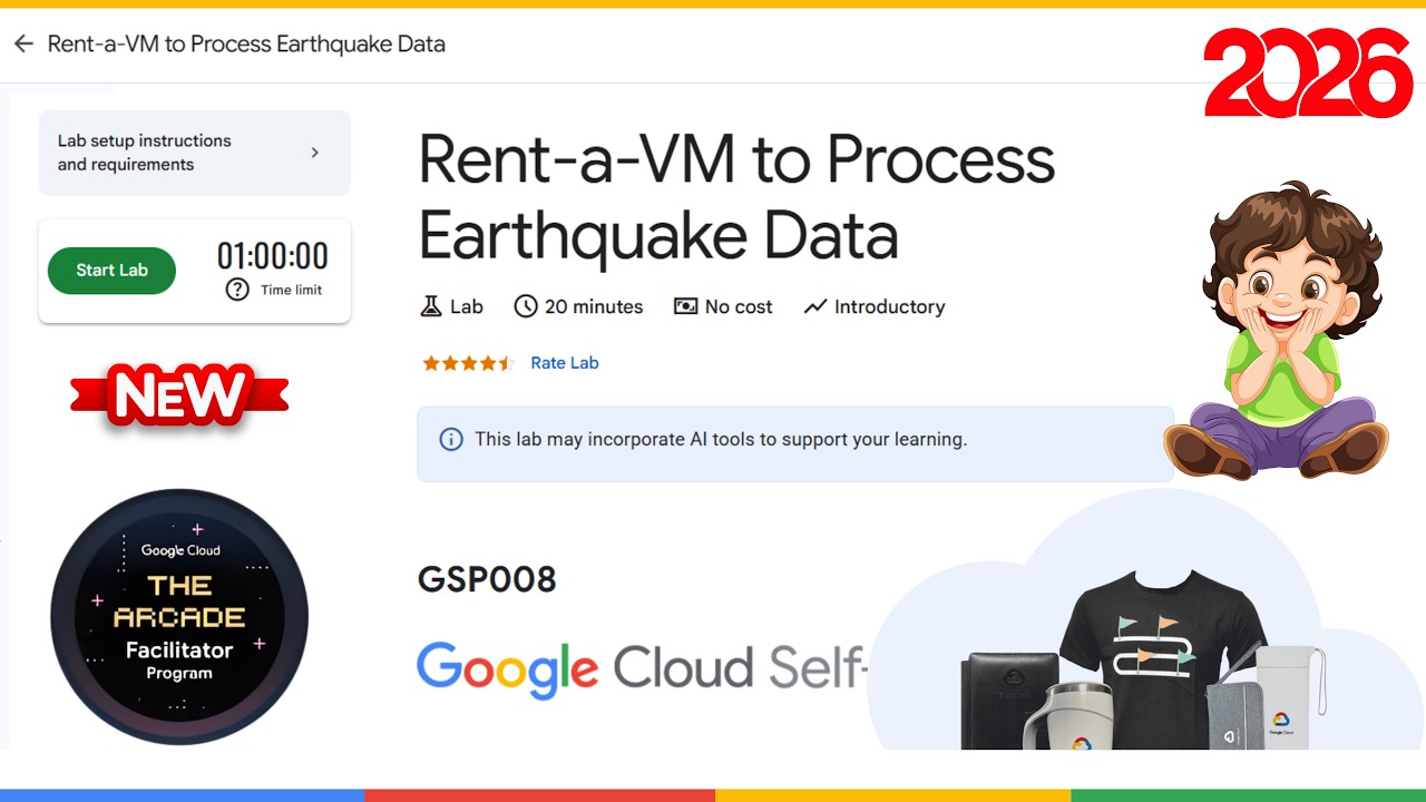 Rent-a-VM to Process Earthquake Data | GP008