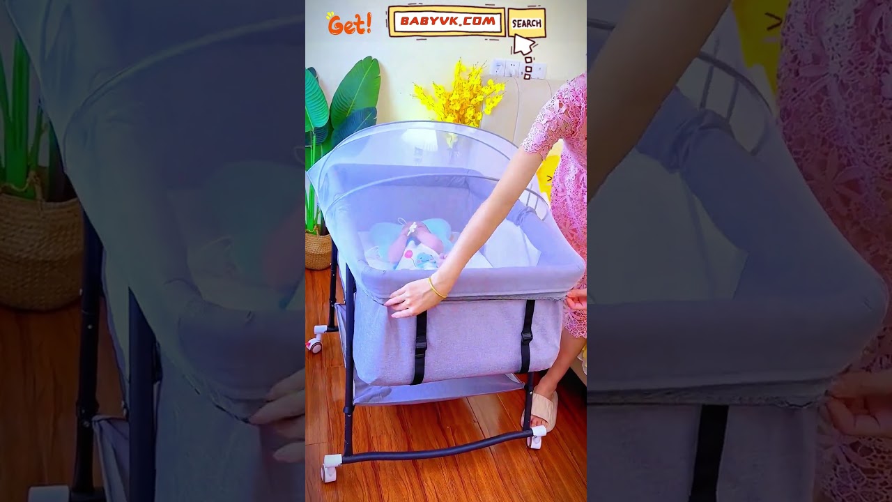 Looking for a Portable Baby Cradle? Discover the Folding baby cradle with mosquito net!