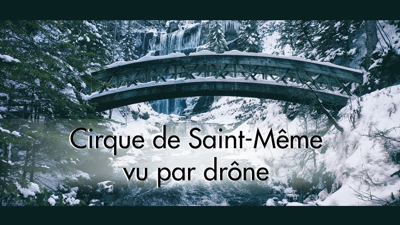 Cascade de cirque saint-même en hiver / Massif de la Chartreuse / DJI MAVIC PRO2