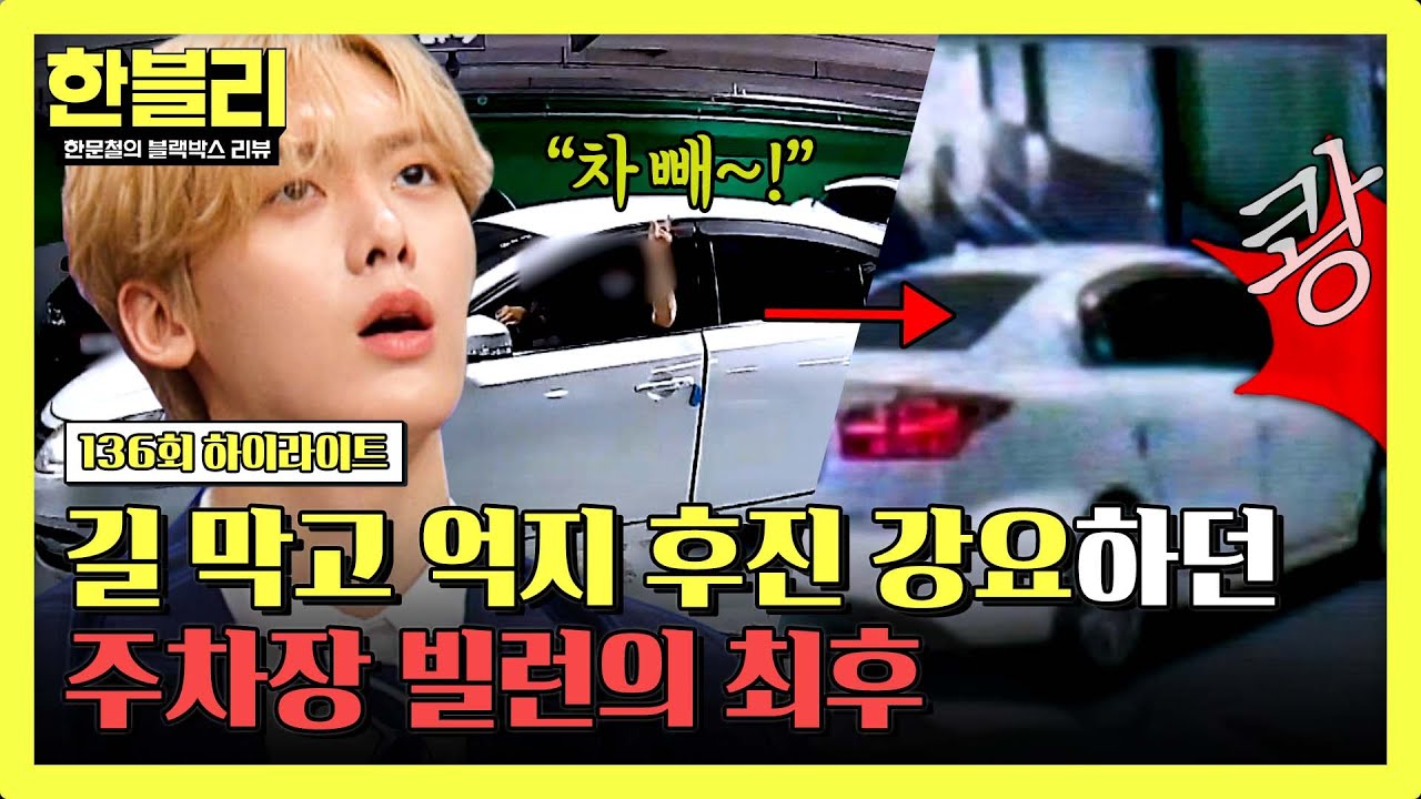[하이라이트] 뒤에 차도 있고 경사로인데 블박차주에게 후진 강요한 주차장 빌런💢 화내다가 단독사고까지?! | 한블리 (한문철의 블랙박스 리뷰) | JTBC 250729 방송