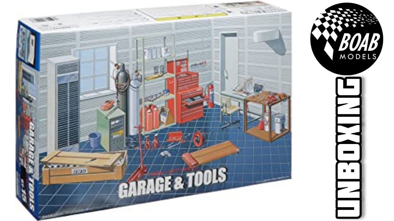 Fujimi Garage & Tools 1/24 Unboxing - scale model car diorama kit
