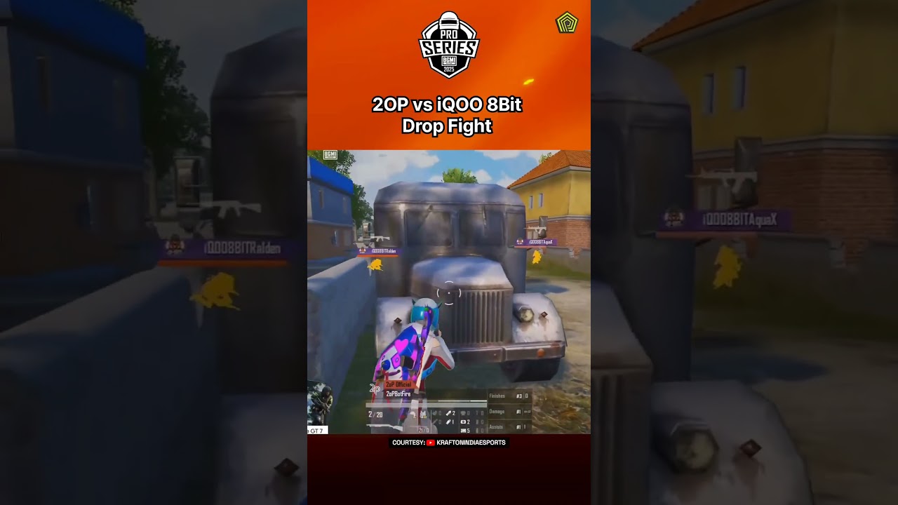 2OP vs iQOO 8Bit Drop Fight 🔥 #8bitesports #bgmiesports #bmps2025 #bgmindia