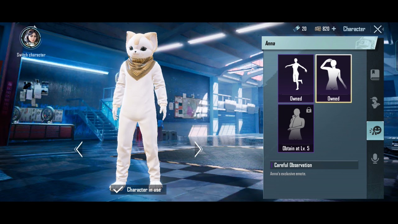 UNLOCKED ANNA CHARACTER FOR FREE WITH ALL ITS EMOTES