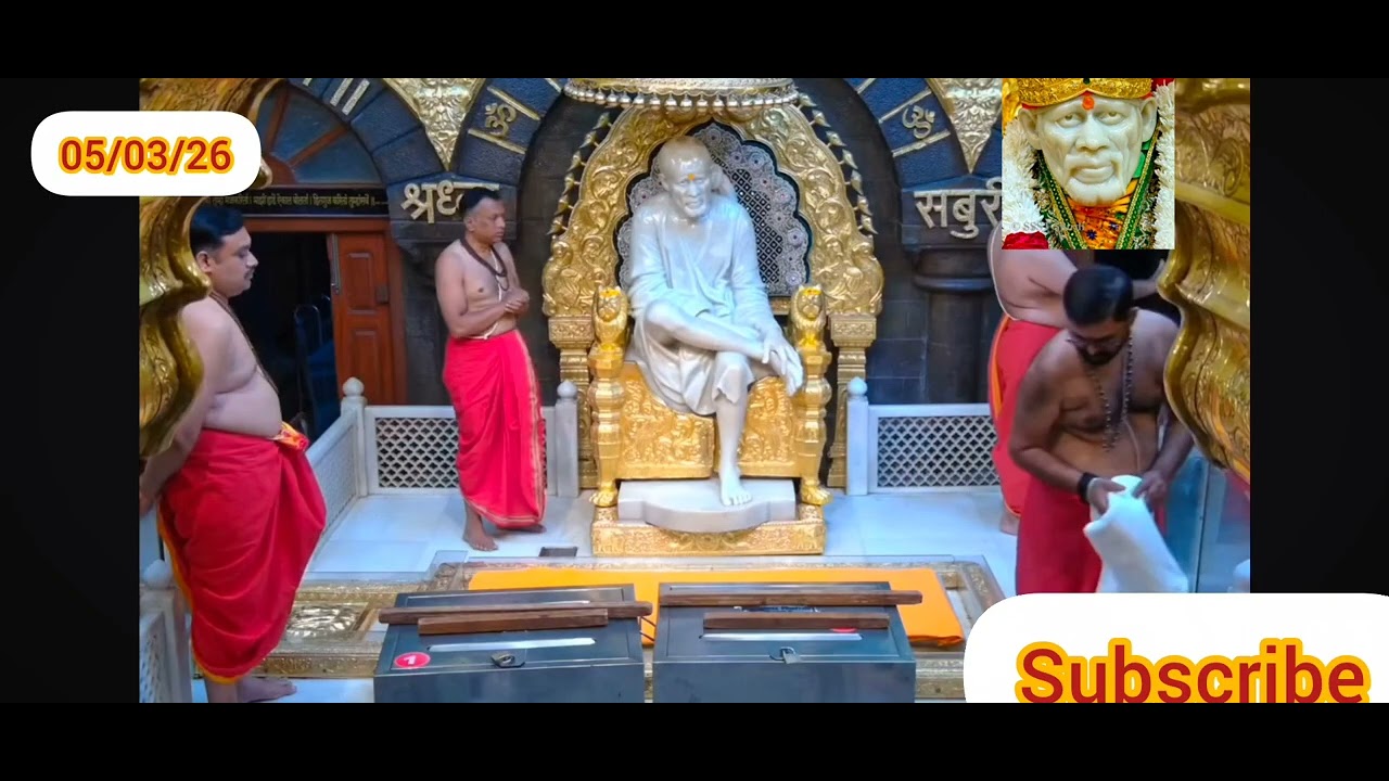 Sai Baba Darshan Live Kakad Arati 05/03/26