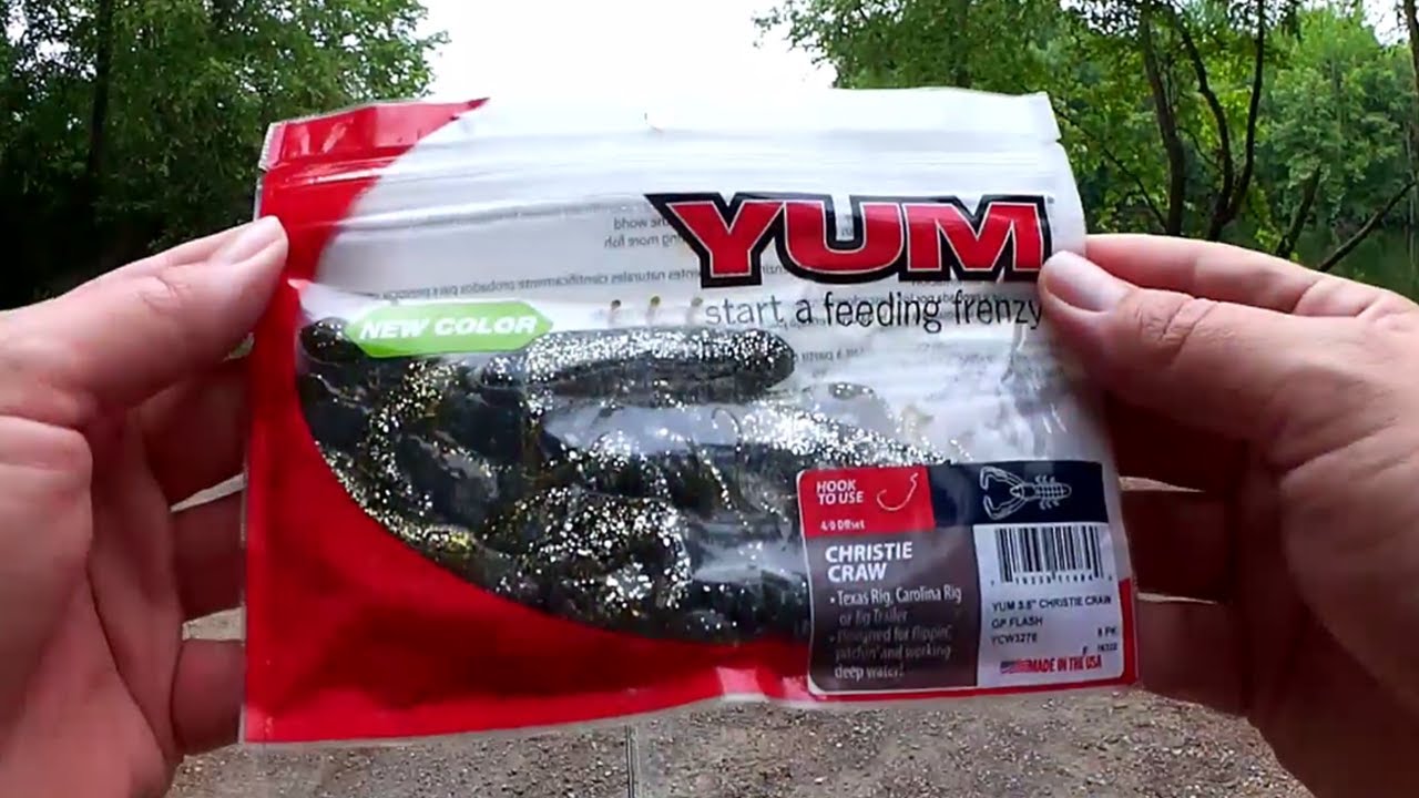 Bass Fishing with a YUM Christie Craw - Texas Rig Bass Fishing Lure