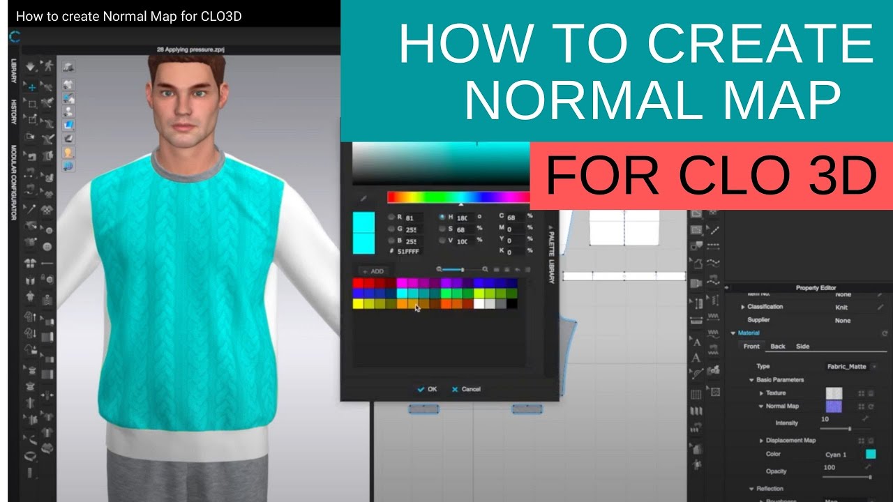 How to create Normal Map for CLO3D