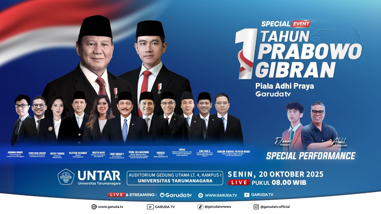 1 TAHUN PRABOWO - GIBRAN | Piala Adhi Praya GarudaTV | LIVE EVENT