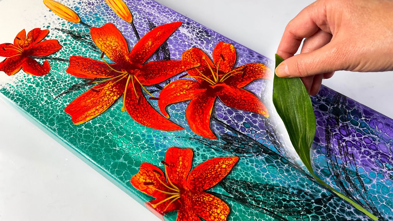 Выведите свою технику заливки на новый уровень — ВЫ сможете нарисовать эти тигровые лилии | Учебн...