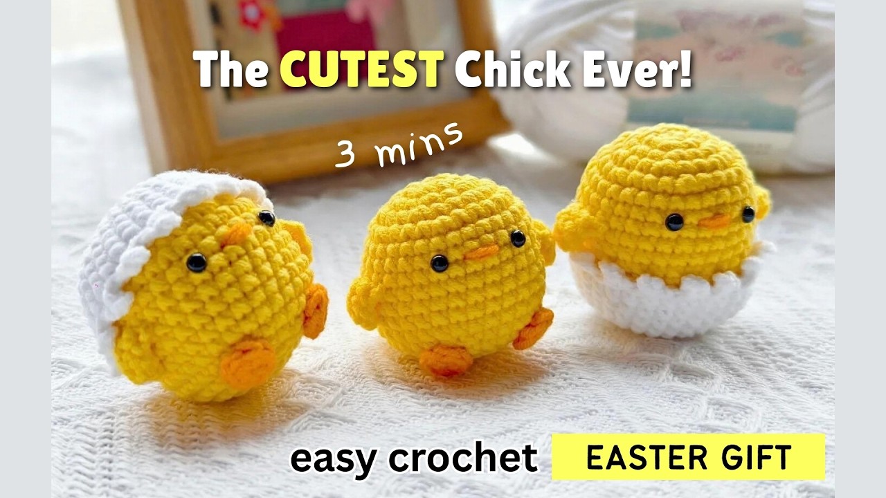 Easy Crochet Chick Keychain Tutorial | DIY Easter Gift