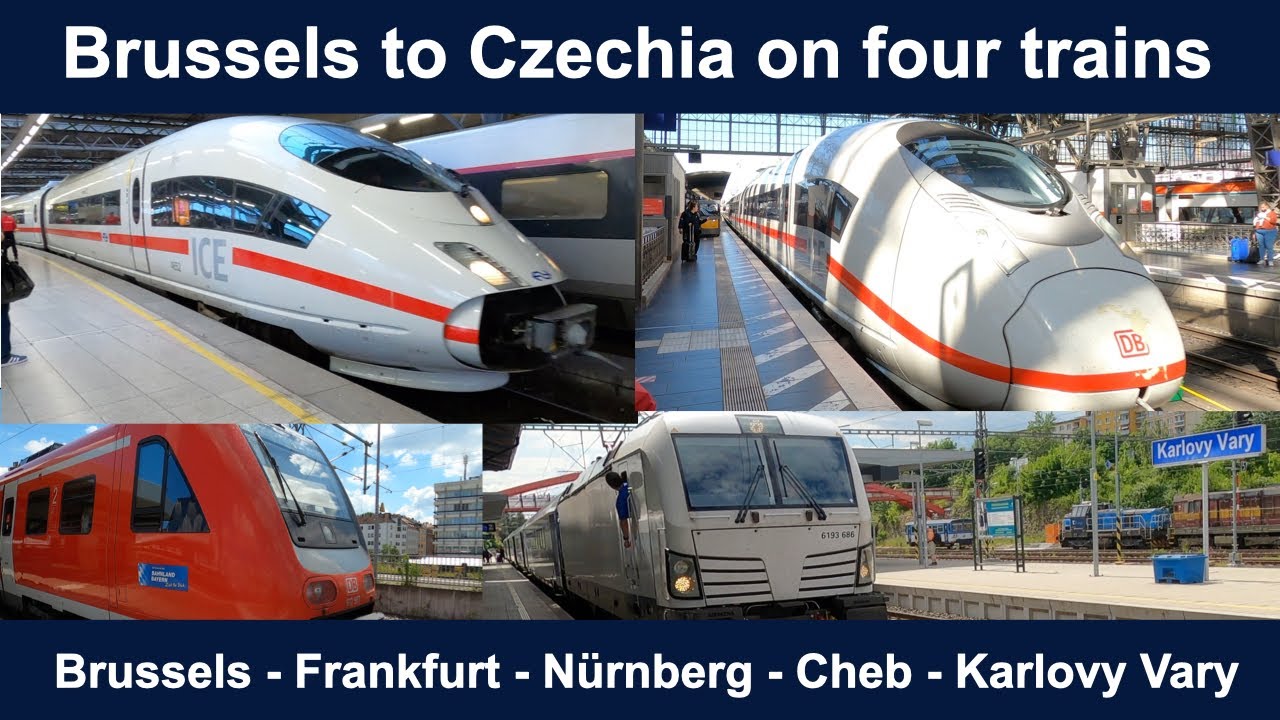 Brussels to Czechia.  Four trains from Belgium to Karlovy Vary, through Germany