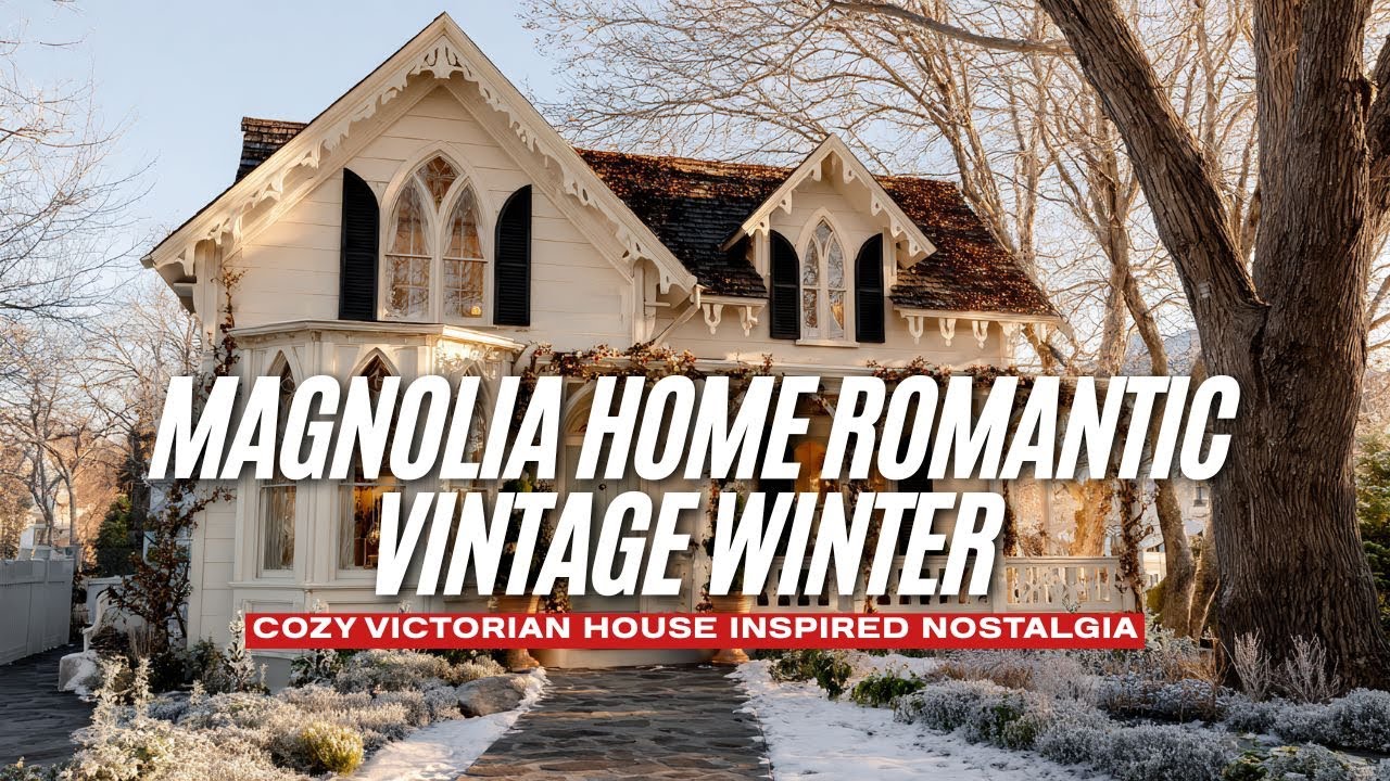 Cozy Victorian House Inspired by Magnolia Home Romantic Vintage Winter Nostalgia