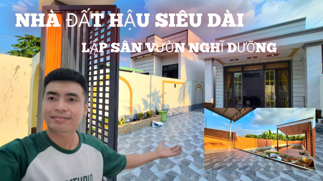BÁN CĂN NHÀ ĐẤT HẬU DÀI . LẬP VƯỜN NGHĨ DƯỠNG QUÁ ĐẸP . TRƯỜNG XUÂN LONG HOA TÂY NINH