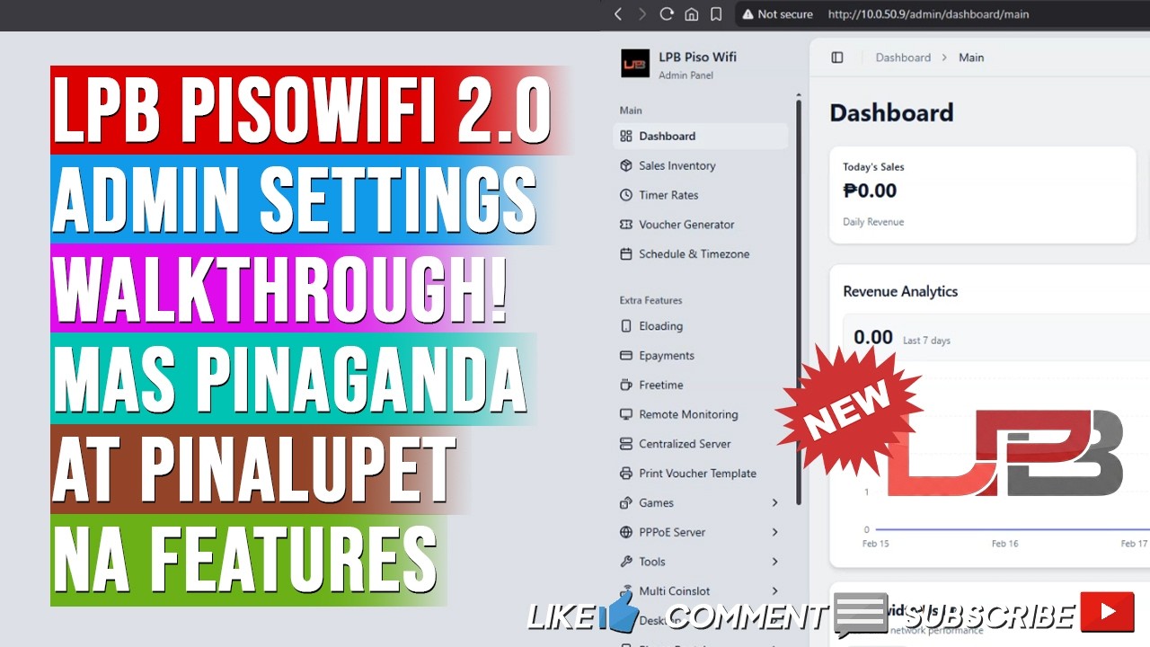 LPB PISOWIFI 2.0 Admin Settings Walkthrough! Mas pinaganda at Pinalupet na Features!
