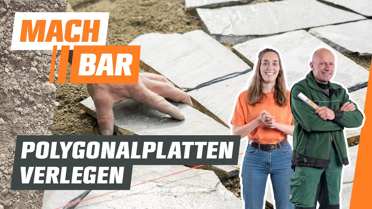 Polygonalplatten verlegen beim Terrassenbau | OBI