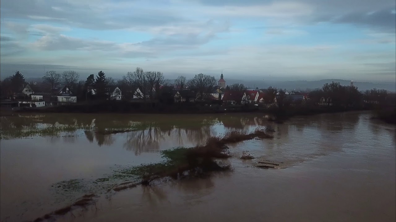 Überschwemmung im Regnitzgrund Möhrendorf