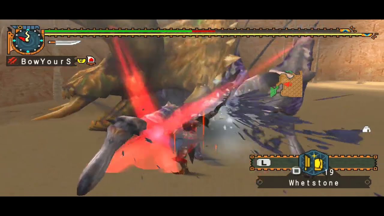【MHFU】G1【3'47】Daimyo of Sengoku Fame【双剣】Plum D. Hermitaur